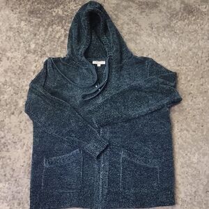 Emerald Women's Teal Hooded Cardigan